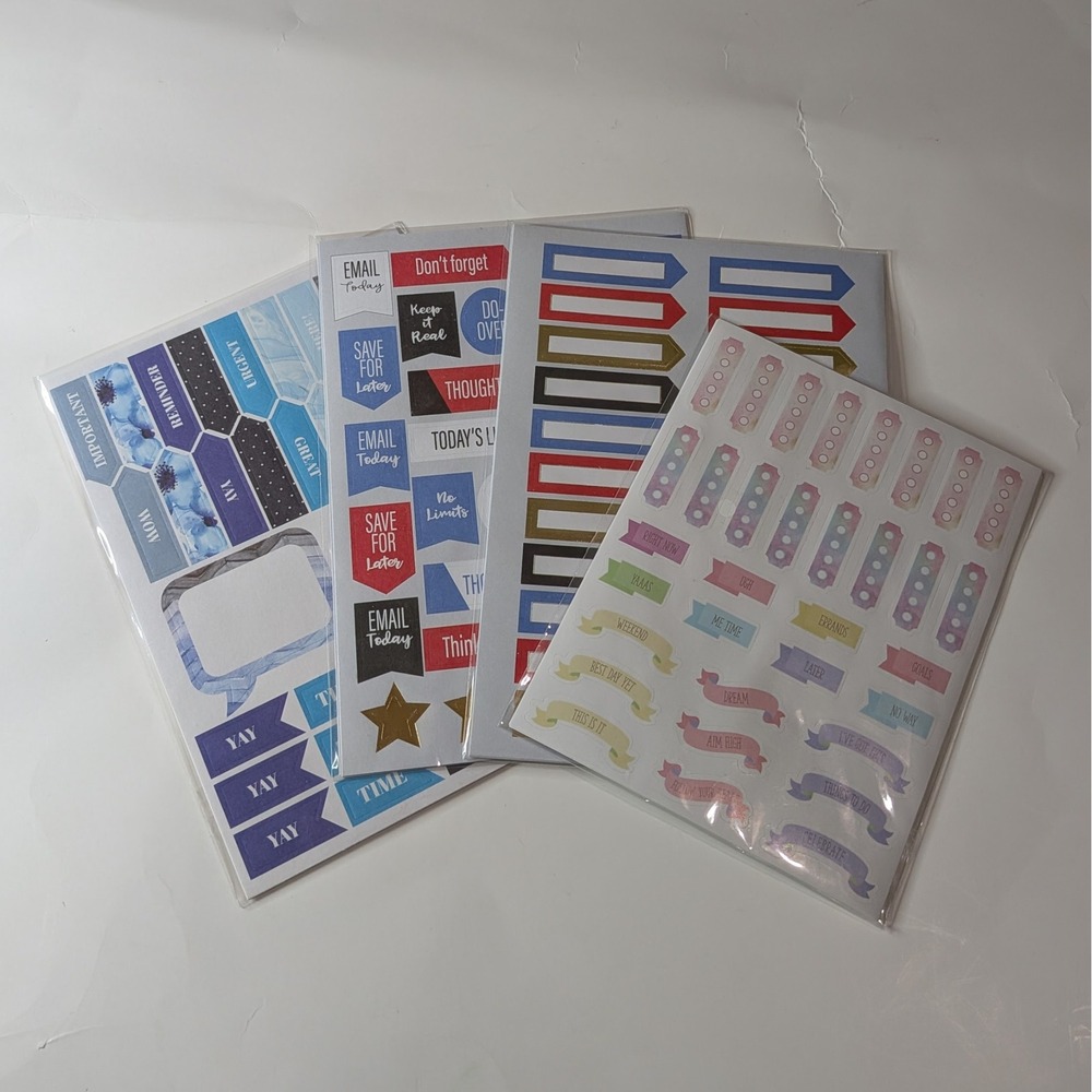 Pen+Gear Planner Stickers Set 4 Packs Journal Scrapbook Budget Checklist New